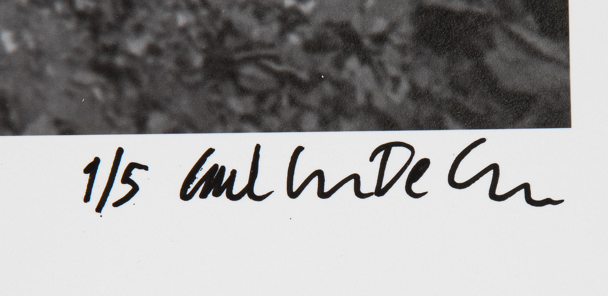 Carl Johan De Geer, photo, signed 1/5.