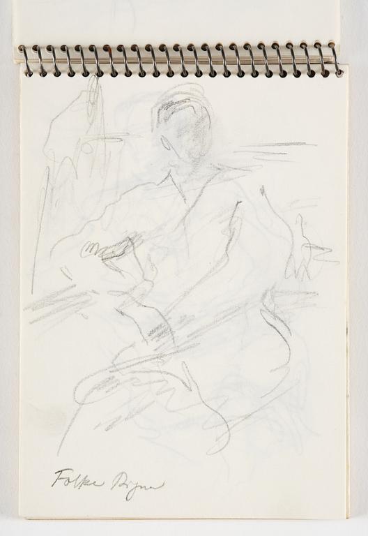 Lotte Laserstein, 4 skissböcker med blyertsteckningar.