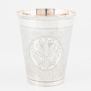 W.A. Bolin, bägare, silver, Stockholm, 1954.