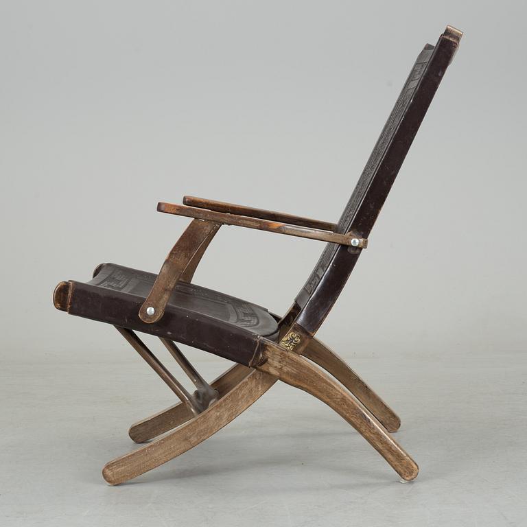 A South American folding chair, mid 20th century.