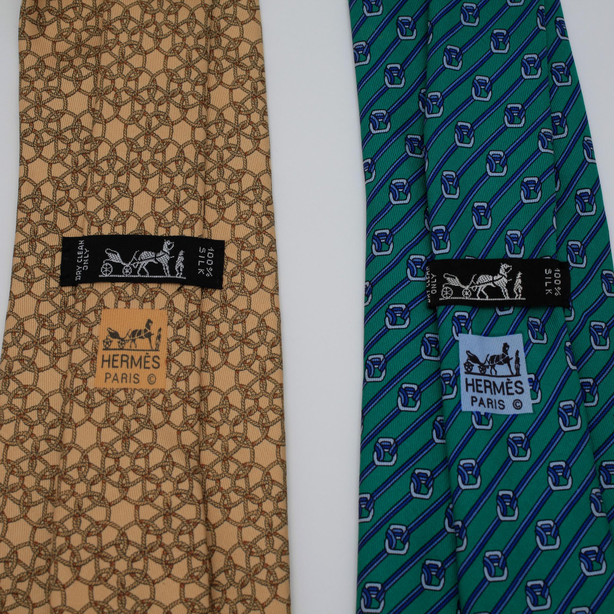 HERMÈS, two silk ties.