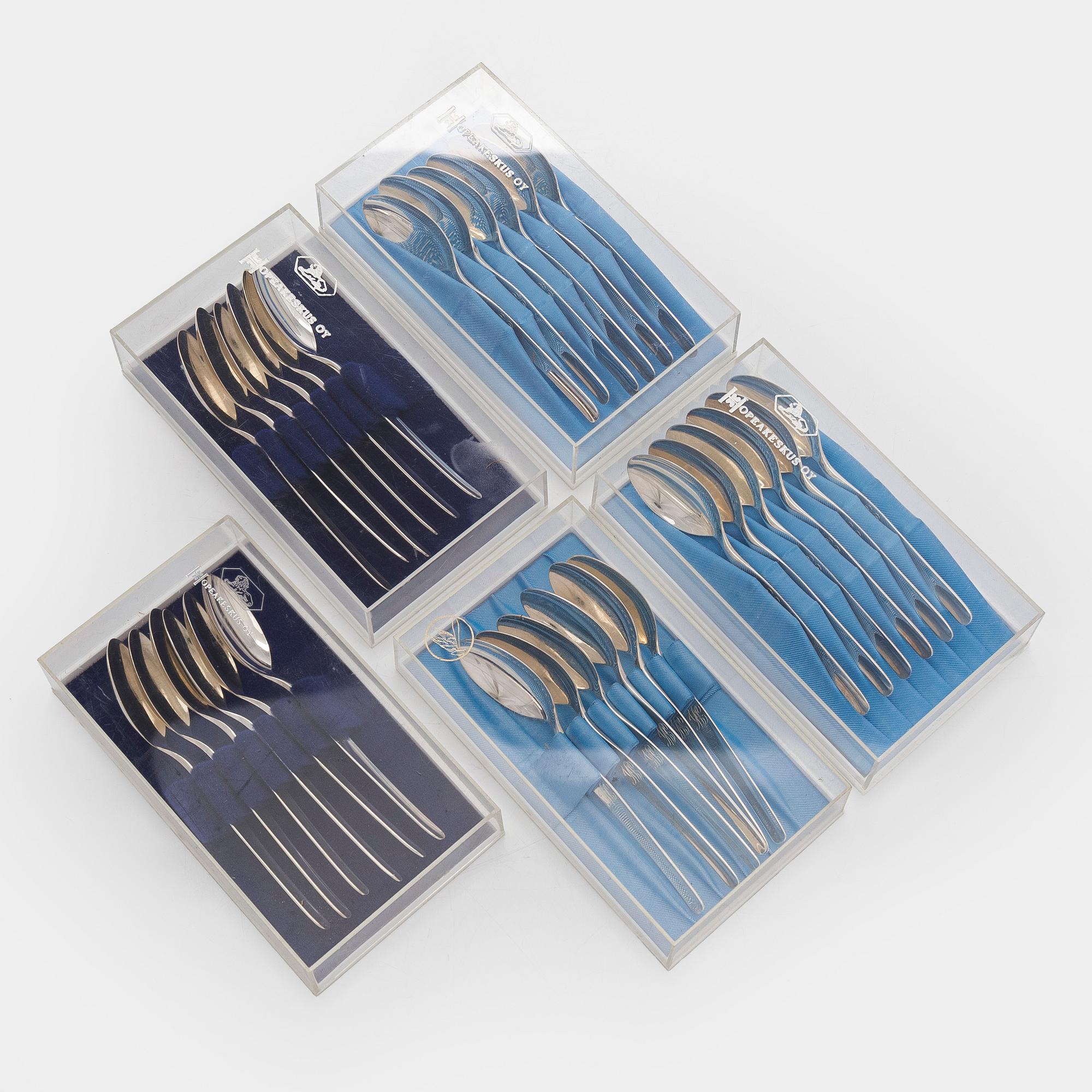 Tapio Wirkkala, lusikoita, "Tapio" 30 kpl hopeaa, Kultakeskus Hämeenlinna 1960-1970-luku.