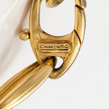 Chimento, "Accordi", an 18K gold necklace and bracelet with a diamond ca. 0.07 ct. Vicenzia, Italy.