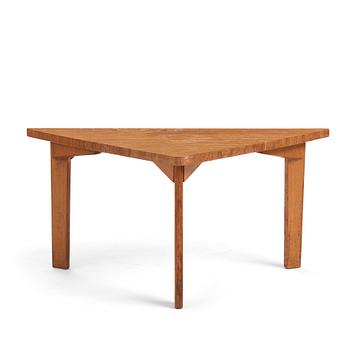 340. Carl-Axel Acking, a triangular low table, Nordiska Kompaniet, 1940-50s. Provenance Carl-Axel Acking.