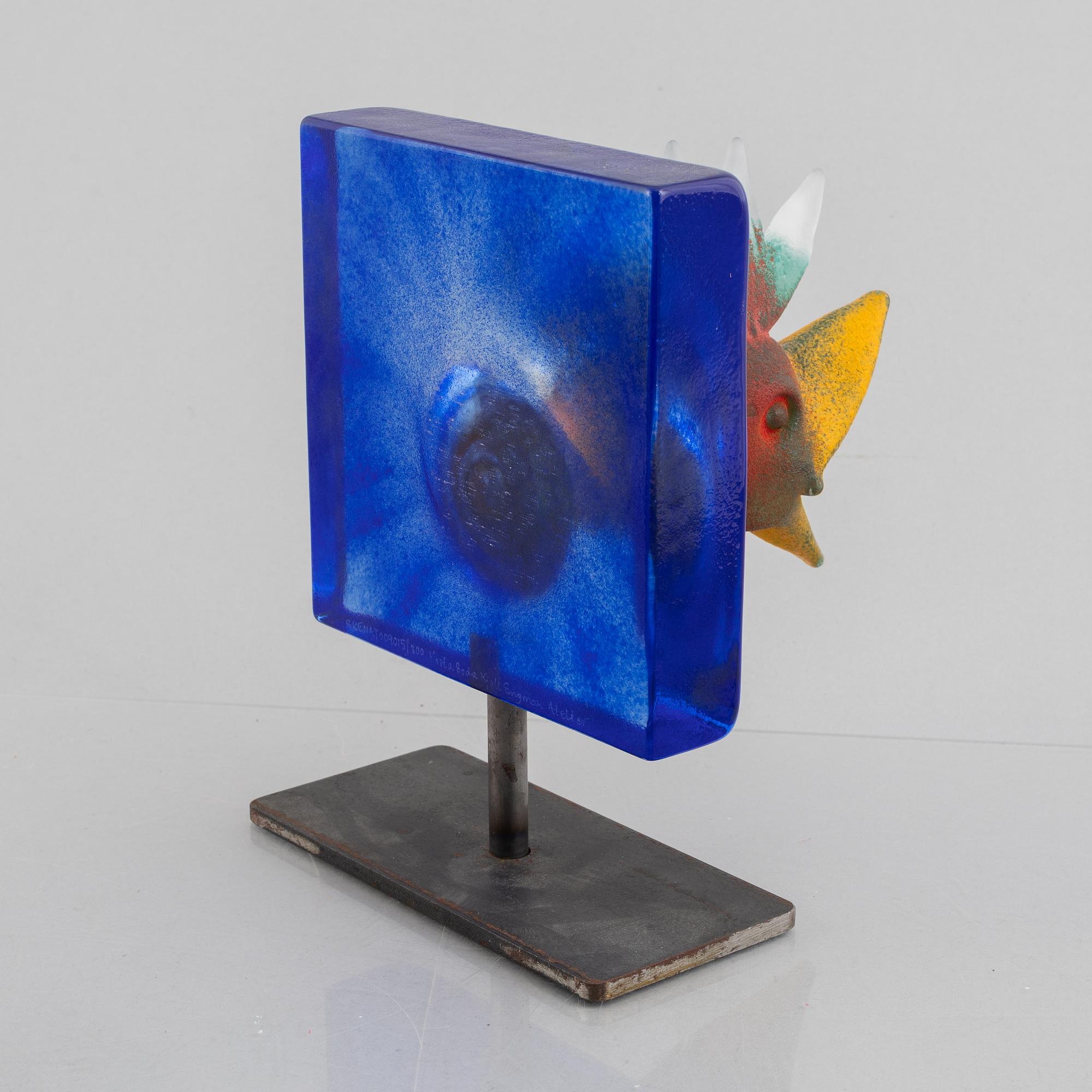 Kjell Engman, a glass sculpture, Kosta Boda Atelier, Sweden, signed and numbered.