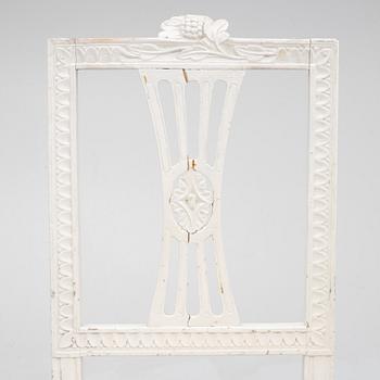 Stolar, ett par, sengustavianska, Lindome, omkring 1800.