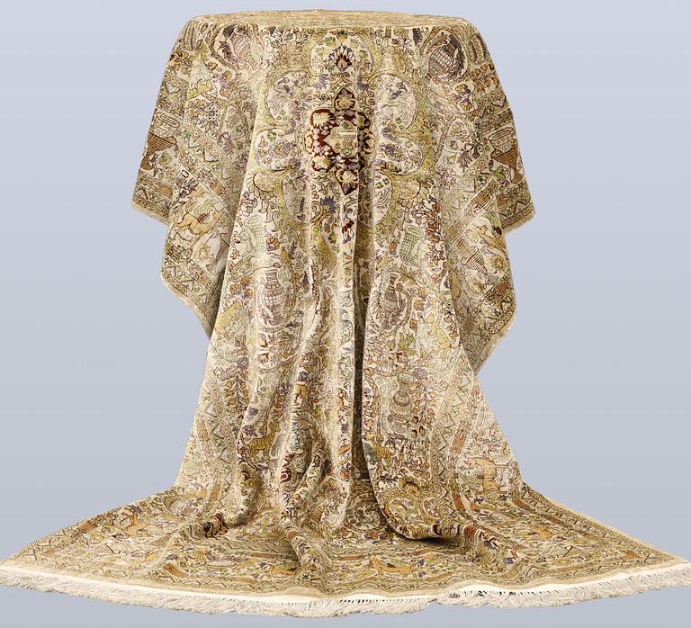 Matta, orientalisk old, silke, ca 202 x 123 cm.