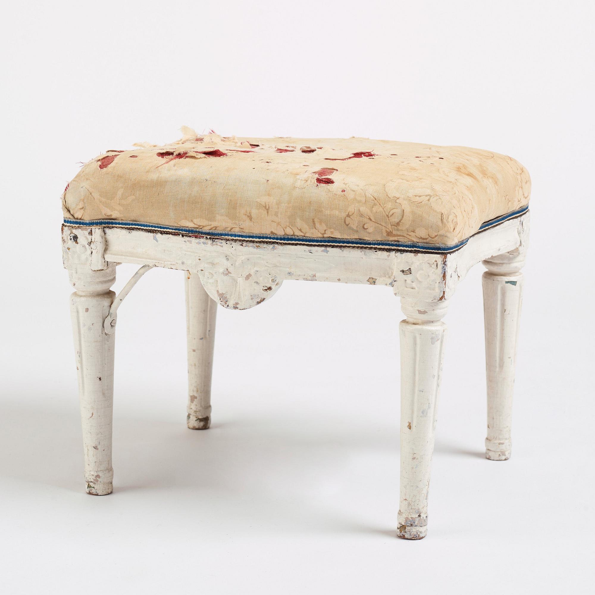 A Gustavian stool, Stockholm, second part of the 18th century.