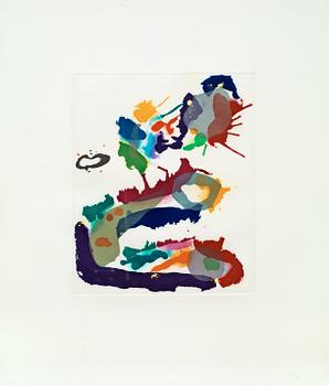 218. Sam Francis, SAM FRANCIS, etching with aquatint in colours, 1995, stamped signature and numbered in pencil 24/35.