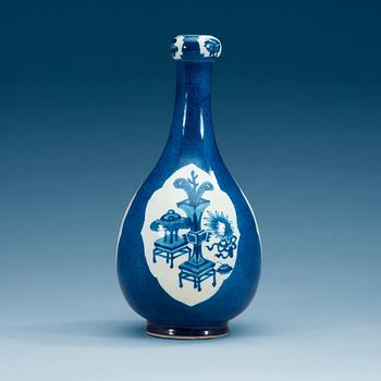 A blue and white, and powder blue vase, Qing dynasty, Kangxi (1662-1722).