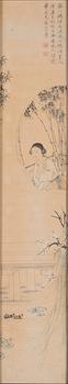 After Yu Qiubao (act 18th c), ink and colour on paper, Qingdynasty, circa 1900.