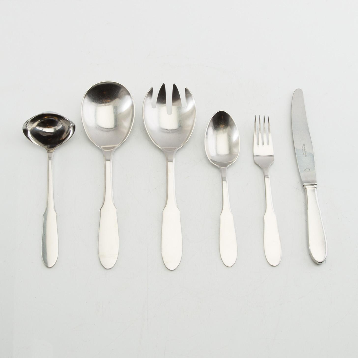 Georg Jensen, Cutlery service, 33 pieces, stainless steel, "Mitra", Denmark.