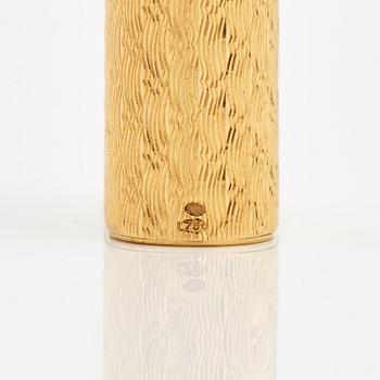 A cigarette lighter by Cartier set with single cut diamonds.