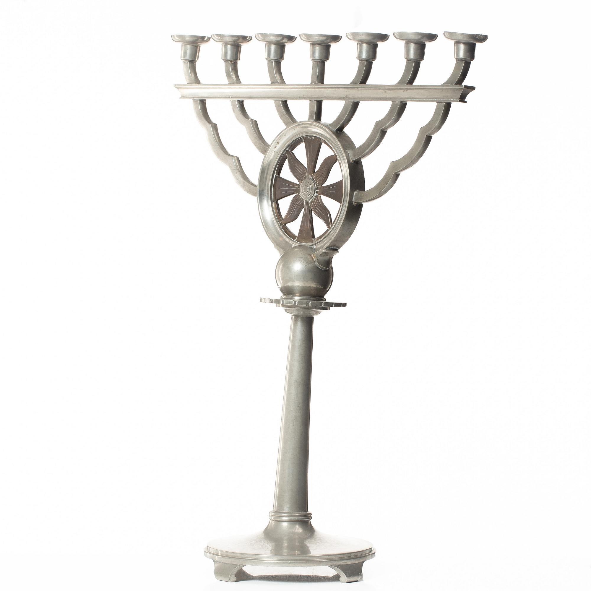 Astrid Aagesen, kandelaber, tenn, Helsingborg 1920/30-tal.