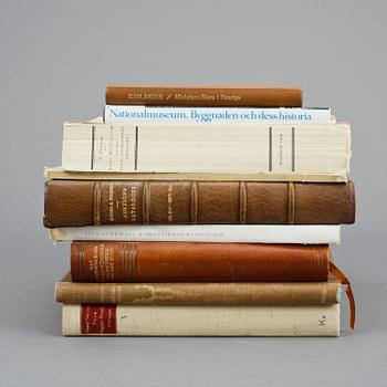 BÖCKER OM KONST OCH KONSTHANTVERK, 10 st, bla "Pehr Hilleström och hans bruks- och bergverksmålningar.