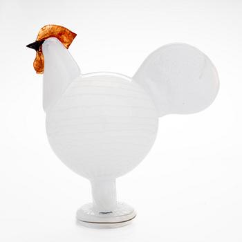 Oiva Toikka, a 'Kieku' glass bird, signed O.Toikka Nuutajärvi.