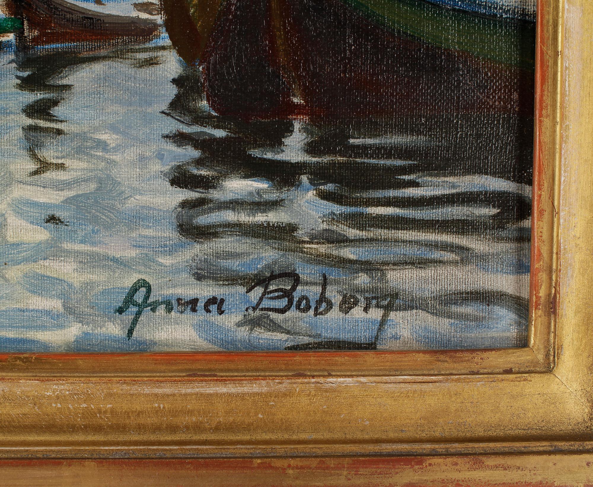 ANNA BOBERG. Olja på duk. Sign Anna Boberg.