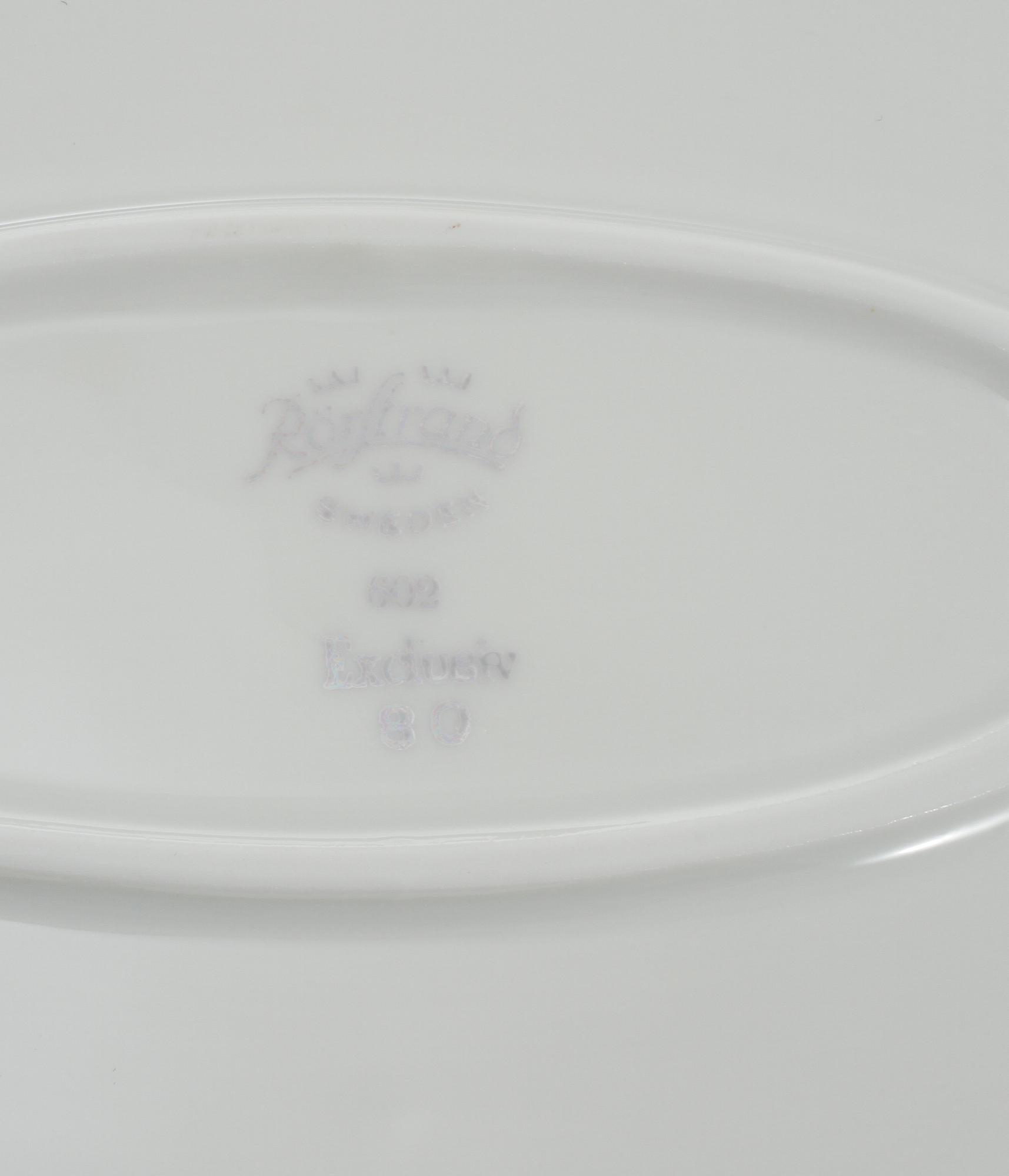 MATSERVIS, 45 delar, porslin, "Exclusiv", Rörstrand, 1950/60-tal.