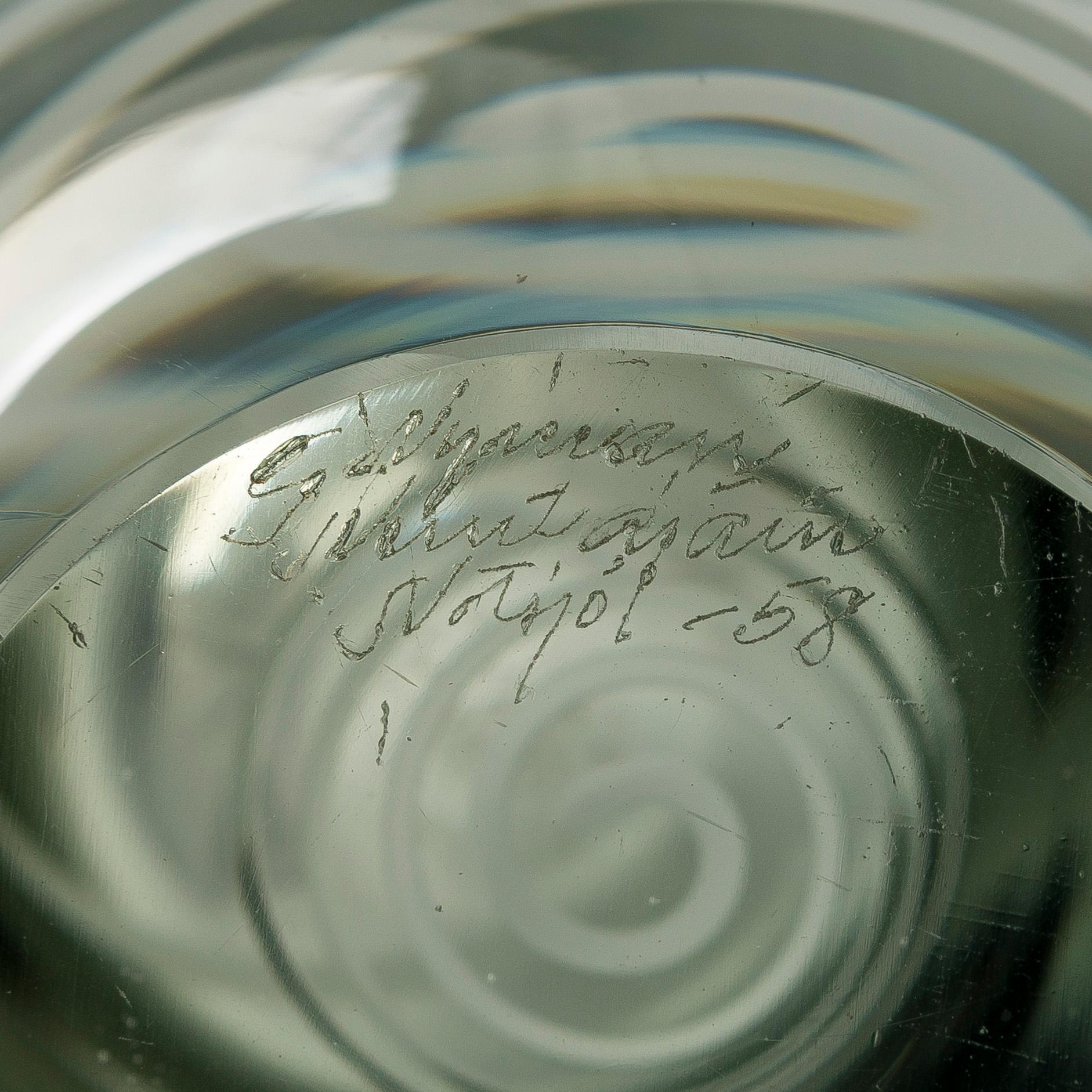 Gunnel Nyman, a 'Serpentine' vase, signed G. Nyman, Nuutajärvi Notsjö -58.