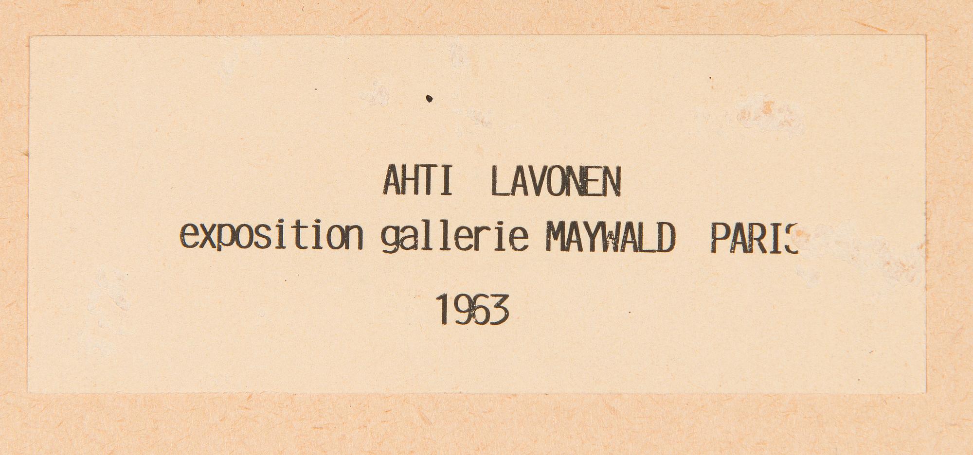 Ahti Lavonen, Silverkomposition.
