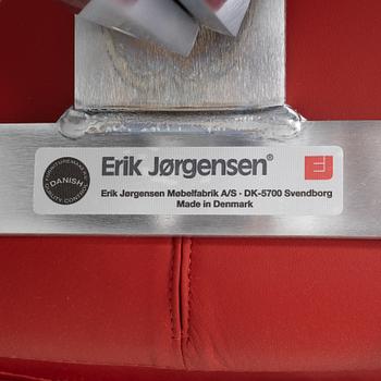 Poul Volther, fåtölj med fotpall, "Corona EJ 5", Erik Jørgensen, Danmark.