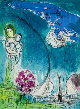 MARC CHAGALL, lithograph in colour, from: Verve 27-28, 1952.
