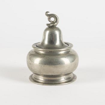 A 'Swedish Grace' Pewter Inkwell, mark of Svenskt Tenn, Stockholm 1929.