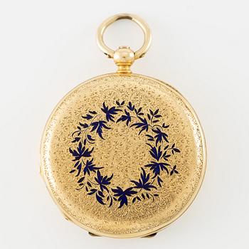 Ladie's pocket watch, hunter, 37 mm.