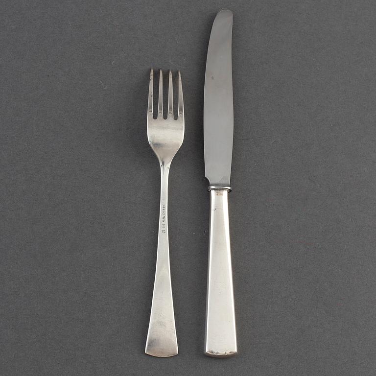 24 psc silver cutlery 'Diplomat',  CG Hallberg, Stockholm 1950s.