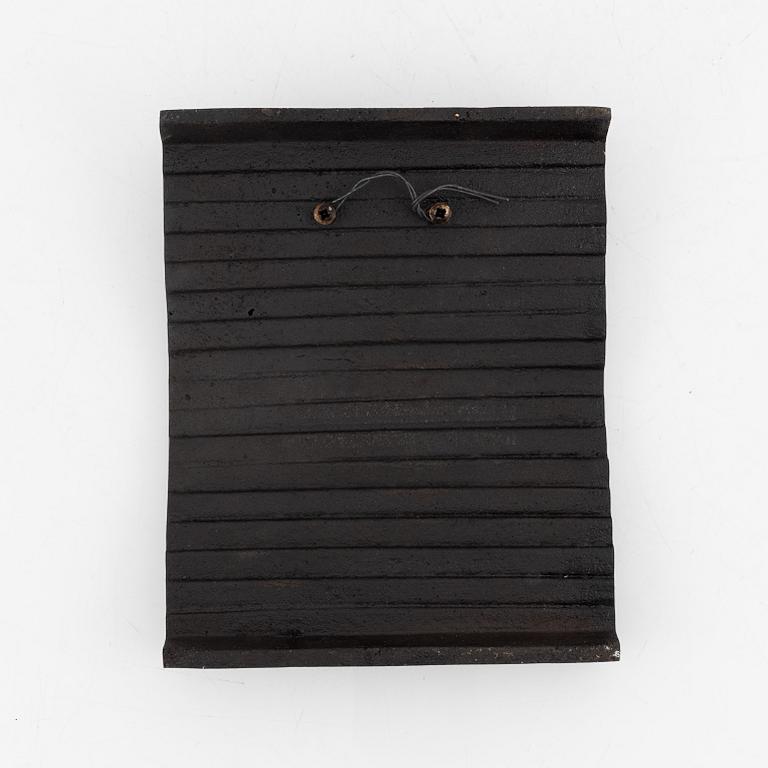 Bo Andersson, sculpture, relief, iron,  signed KGBA and adted -95. Numbered 59/100. In wooden box with book.