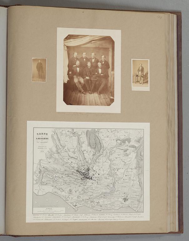 The pictorial travel journey (scrapbook) of Roger Björnstjerna's (1827-1910) Grand tour in Europe 1857-1859.