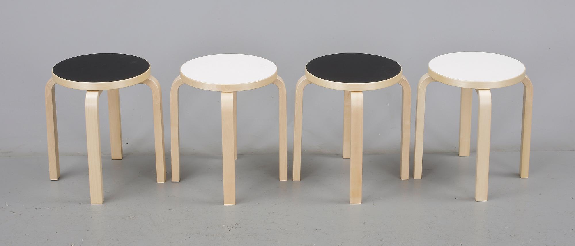 PALLAR, 4st, modell 60, Alvar Aalto, Artek.