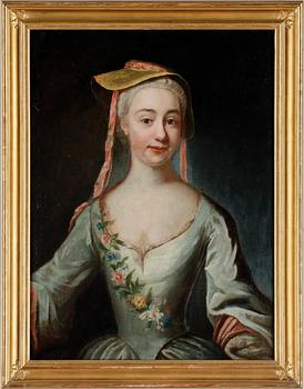 OKÄND KONSTNÄR, olja på pannå, 1700/1800-tal.