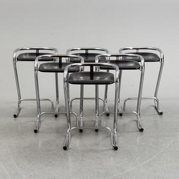 BARSTOLAR, 6 st, "S70-3", Börge Lindau och Bo Lindekrantz, Lammhults.