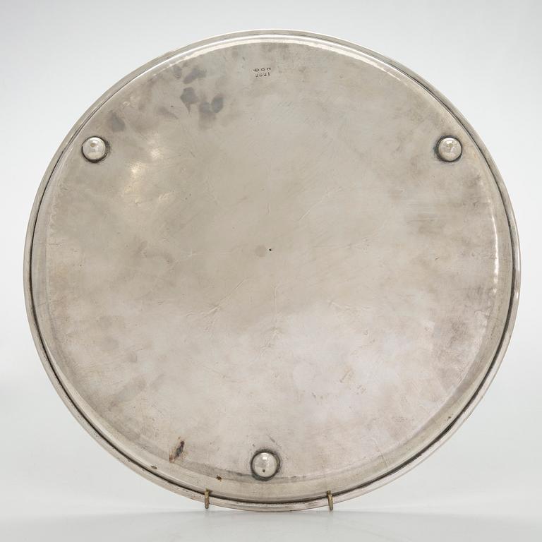 Tarjotin, hopeoitu, Thomas Woolley, Birmingham, Englanti n. 1900.