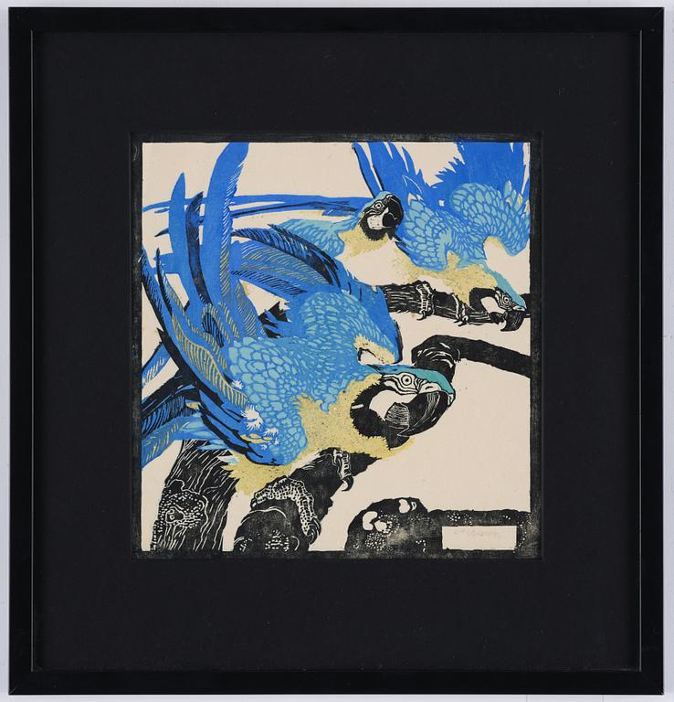 Ludwig Heinrich Jungnickel, "Three Blue Aras".