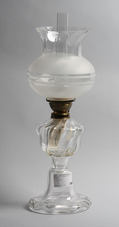 BORDSFOTOGENLAMPA, glas. Märkt Sea Glasbruk AB, Kosta Sweden.