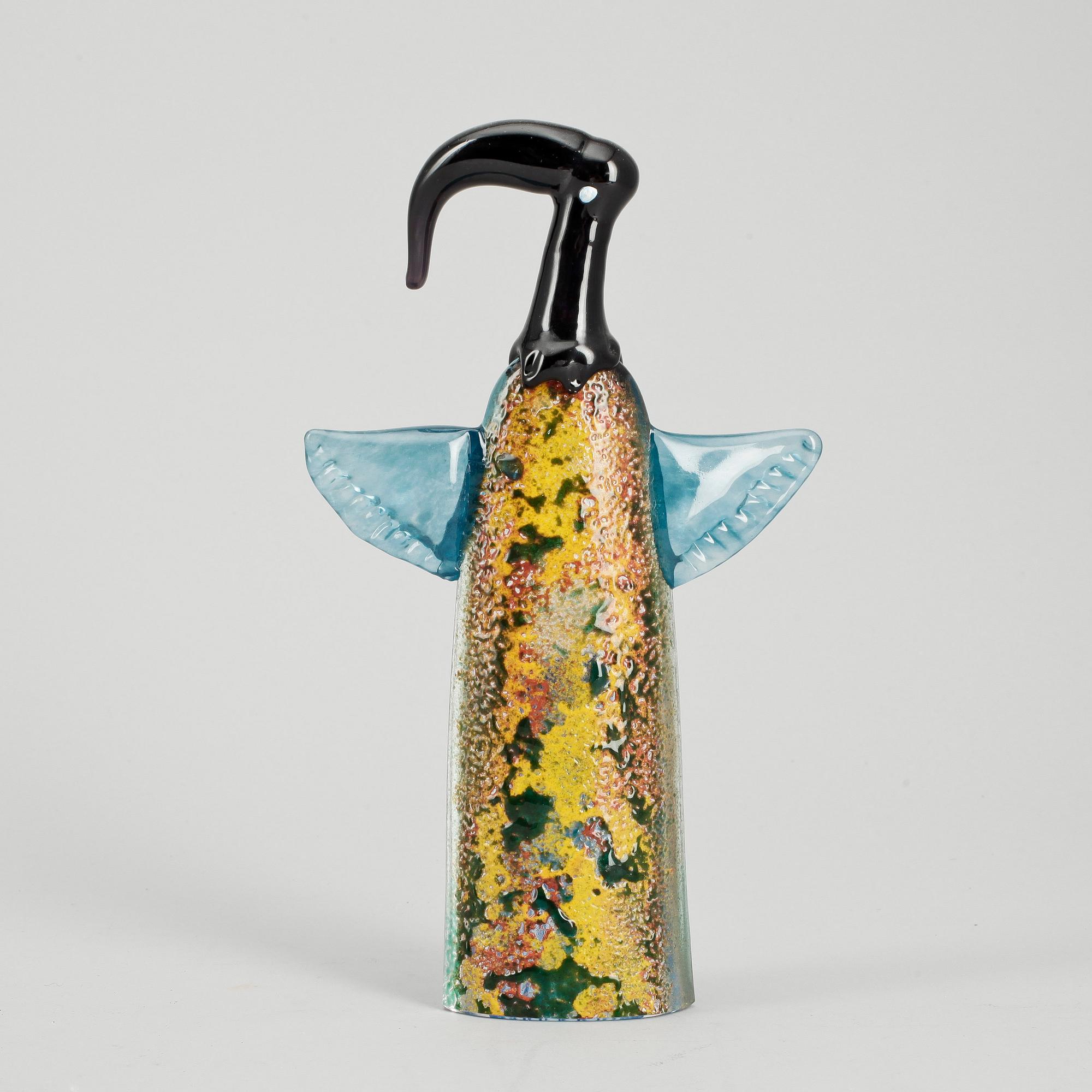 SKULPTUR, glas, Kjell Engman, Kosta Boda, signerad.