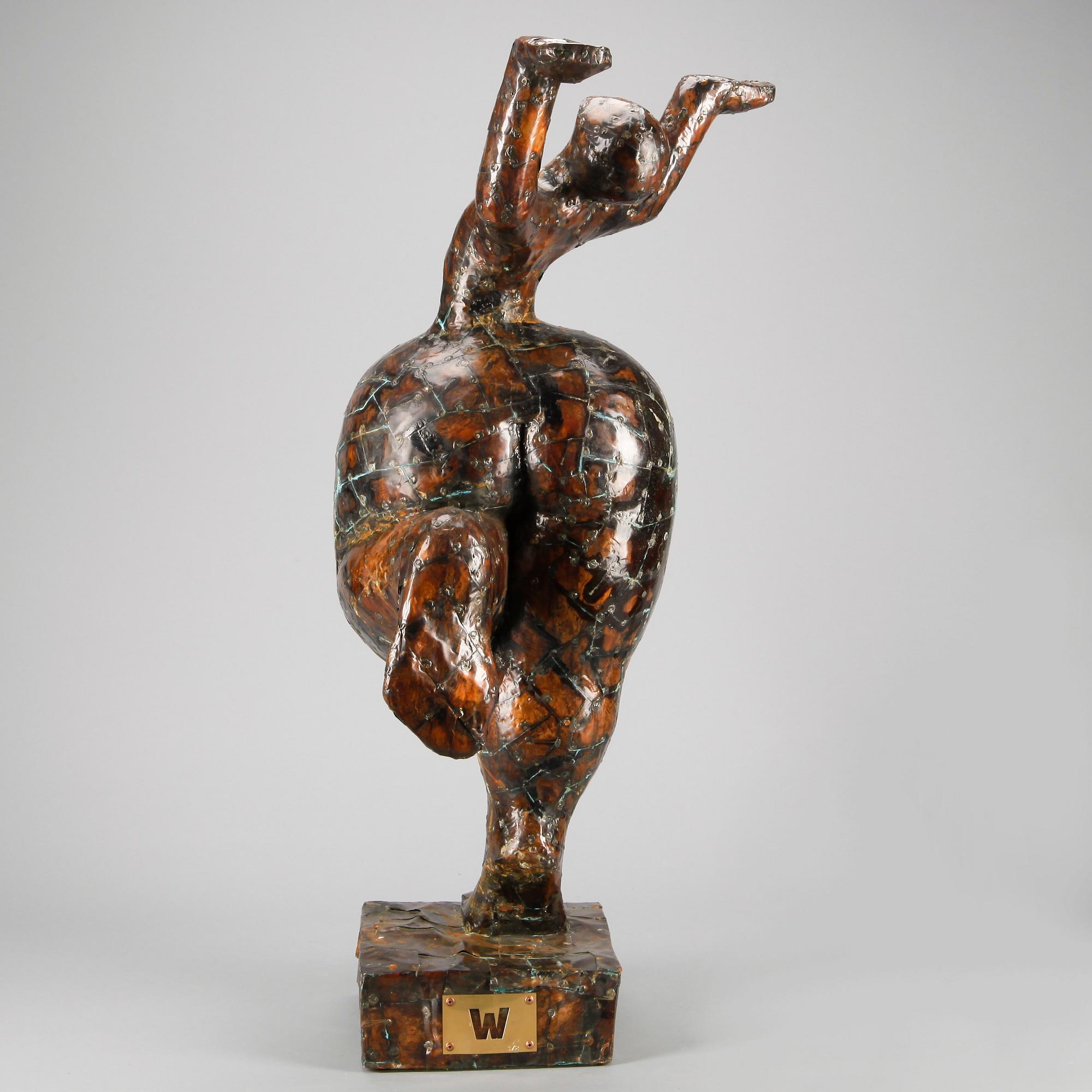 ANDREAS WARGENBRANT, skulptur, lappad med brons, numrerad 1/2, etikettmärkt "W".