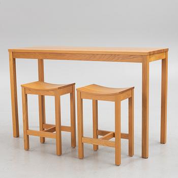 Jonas Lindvall, bar table with two chairs, model Bl, Stolab.