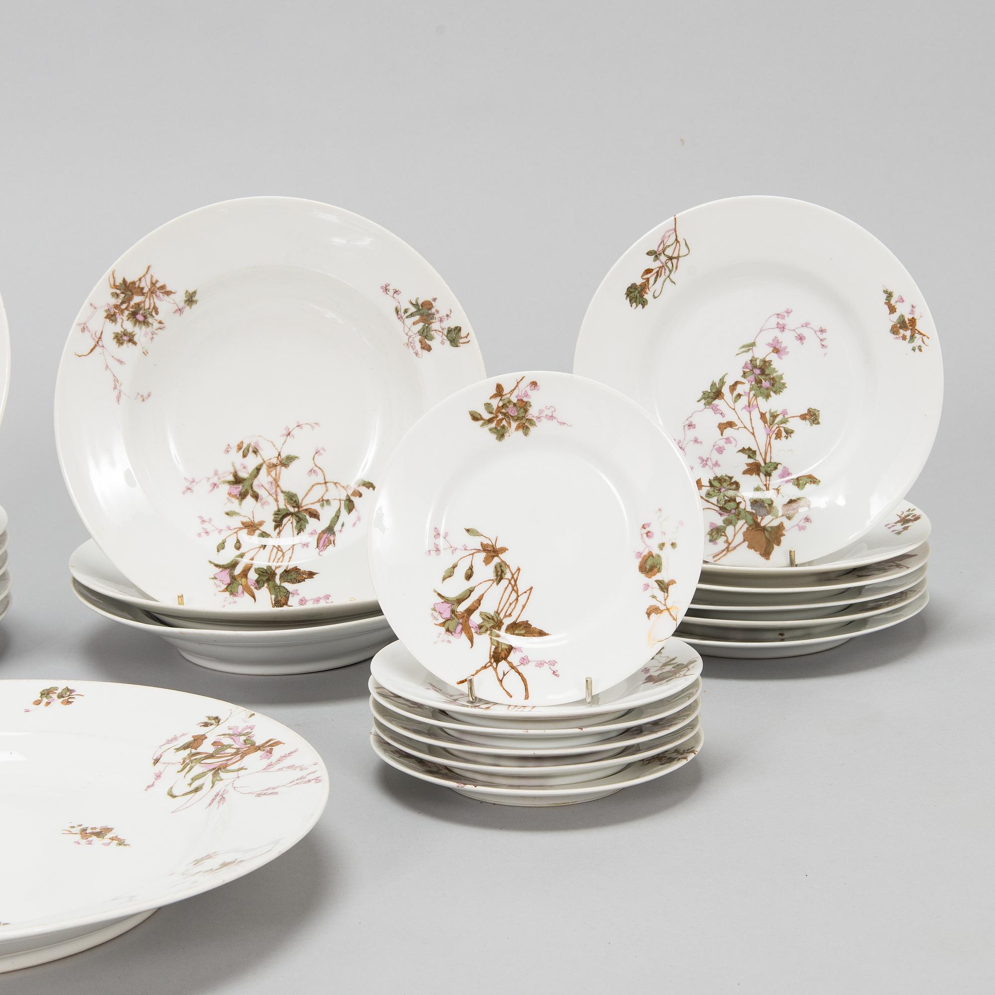 A 24-piece table ware, porcelain, Kornilov 1861-1884.