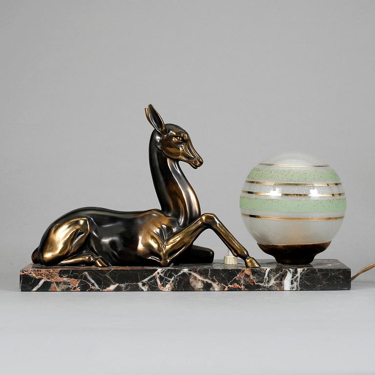 BORDSLAMPA, art deco, 1930/40-tal.