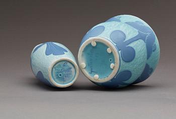 VASER,  2 st, flintgods, "Sgrafitto" Josef Ekberg, Gustavsberg, 1922-23.