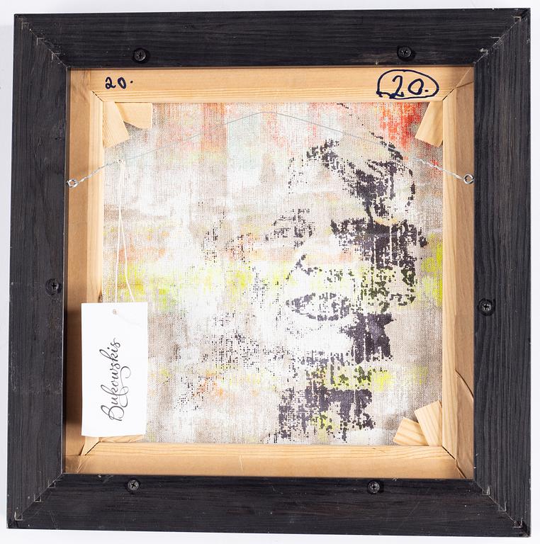 Kjartan Slettemark, screentryck med akryl, signerad.