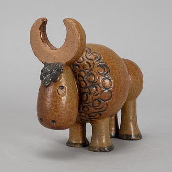 LISA LARSON, kandelaber samt figurin, stengods, Gustavsberg.