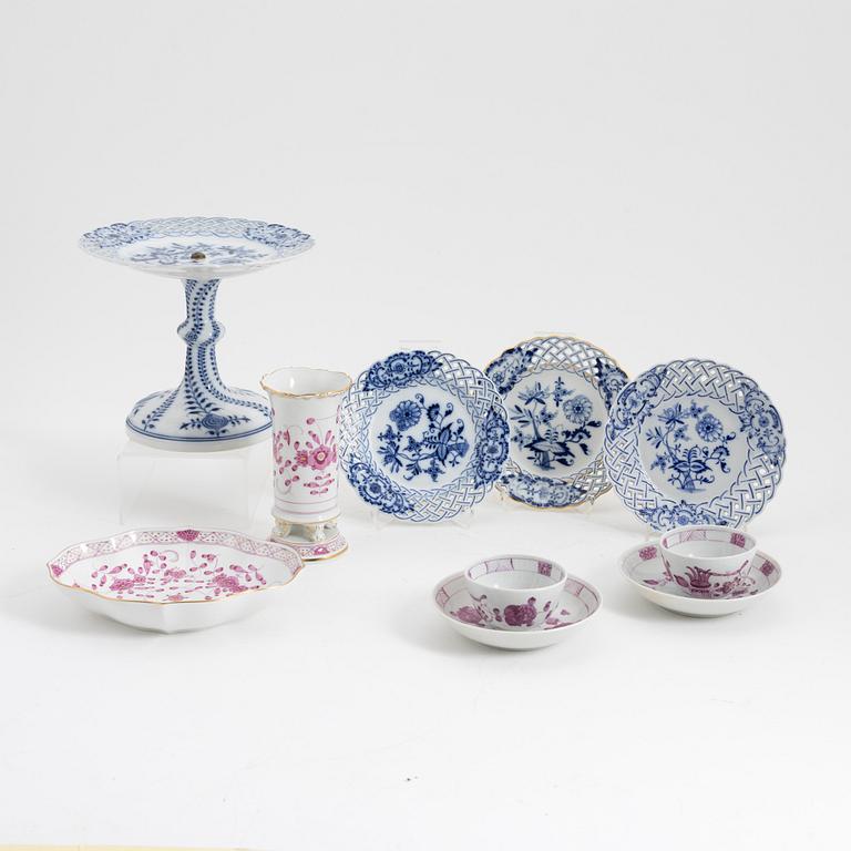 Porslin, 6 delar, bl a Meissen, 18/1900-tal.