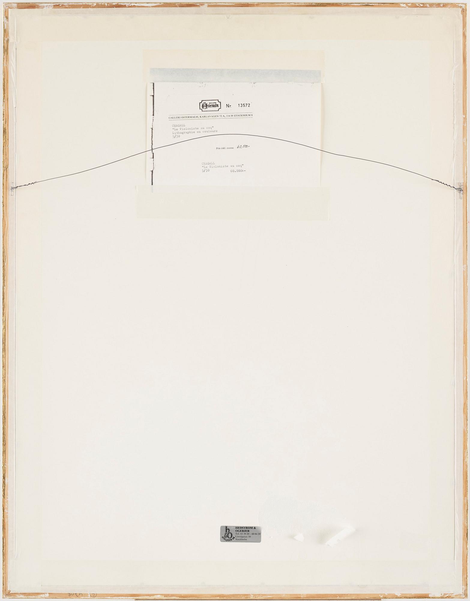 Marc Chagall, "Le Violoniste au coq".