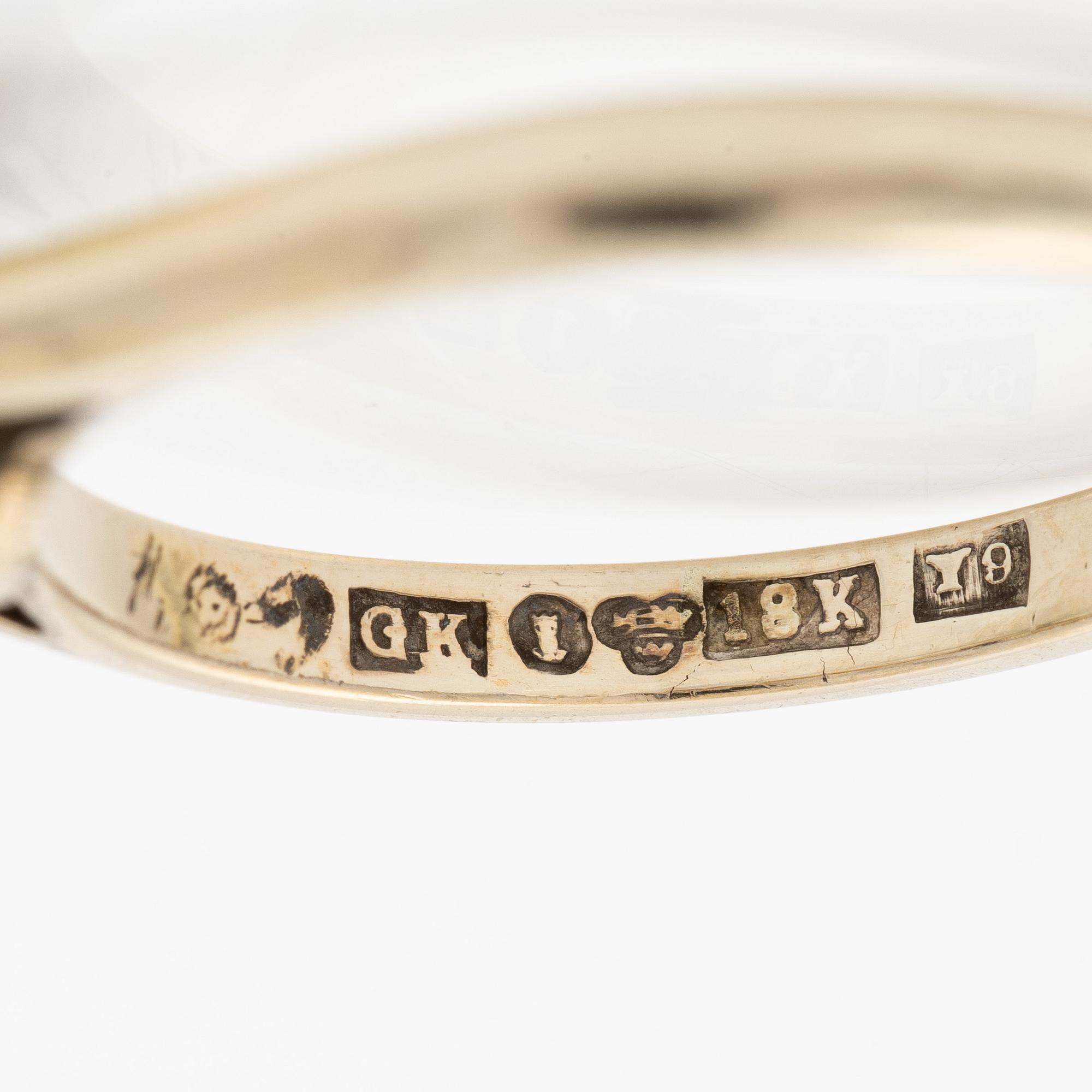 Ring, 18K white gold with brilliant-cut diamond.