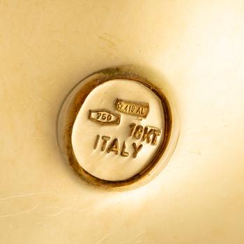 A necklace in 18K gold with round brilliant-cut diamonds.