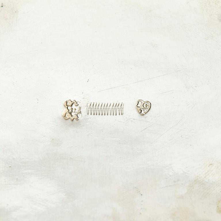 An 18th century silver suger-casket, mark of Johann Georg Pfister, Neisse, Silesia 1719.